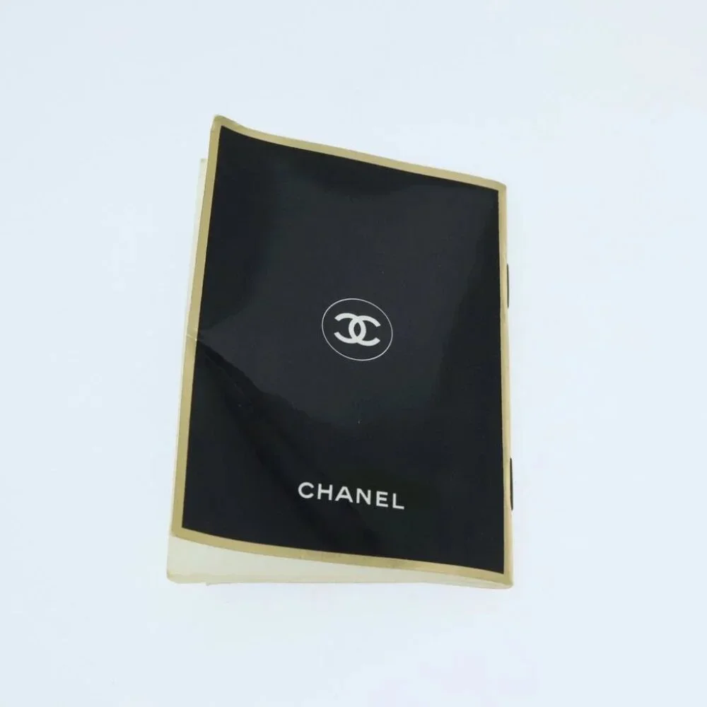 CHANEL Matelasse Vanity Cosmetic Pouch Lamb Skin Blue Gold CC Auth yk15445 - Picture 4 of 16